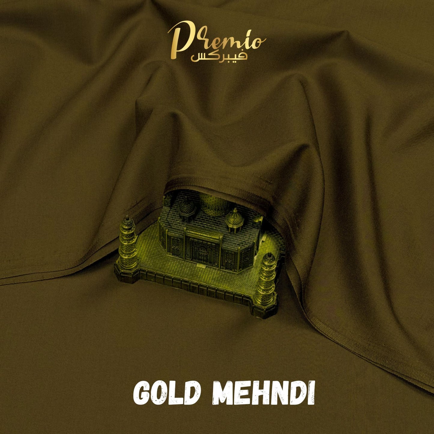 Premium Wash & Wear Bosky Finish - Gold Mehndi