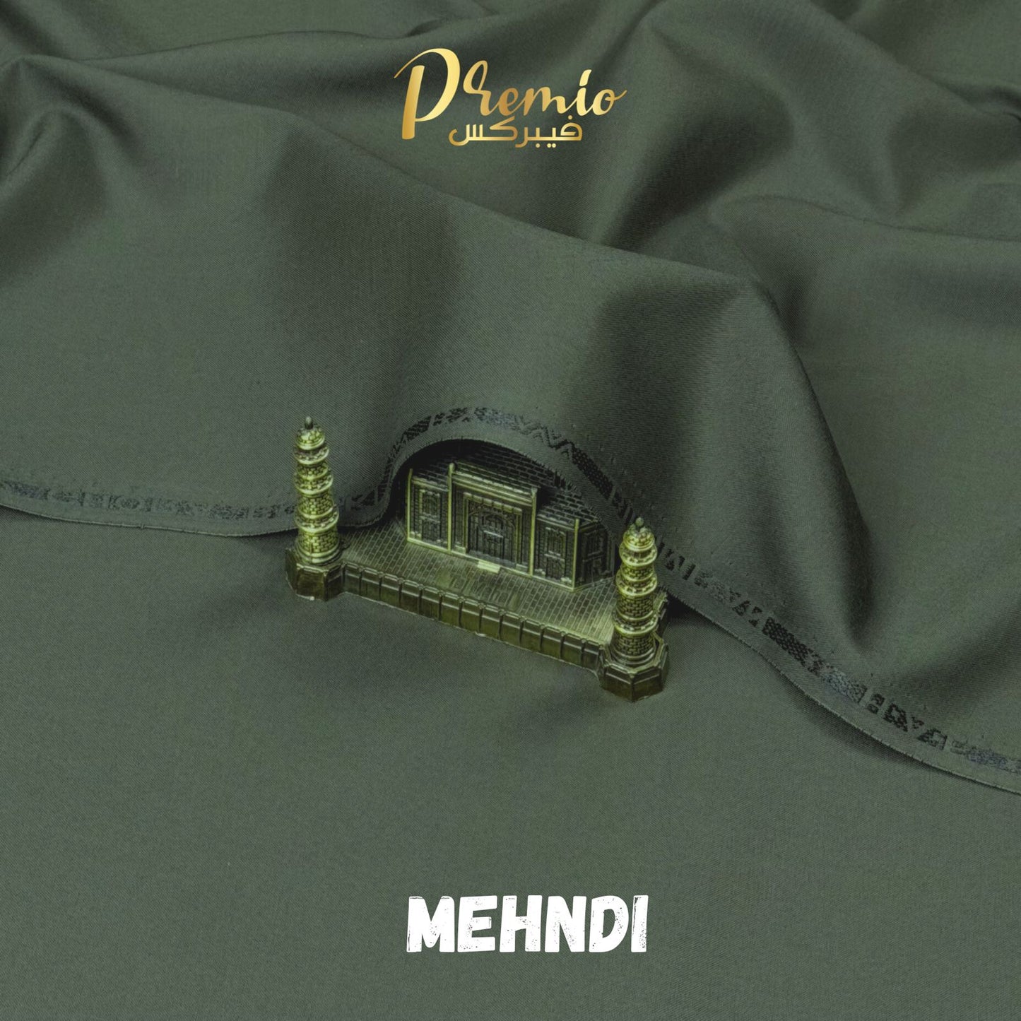 Premium Wash & Wear Bosky Finish - Mehndi