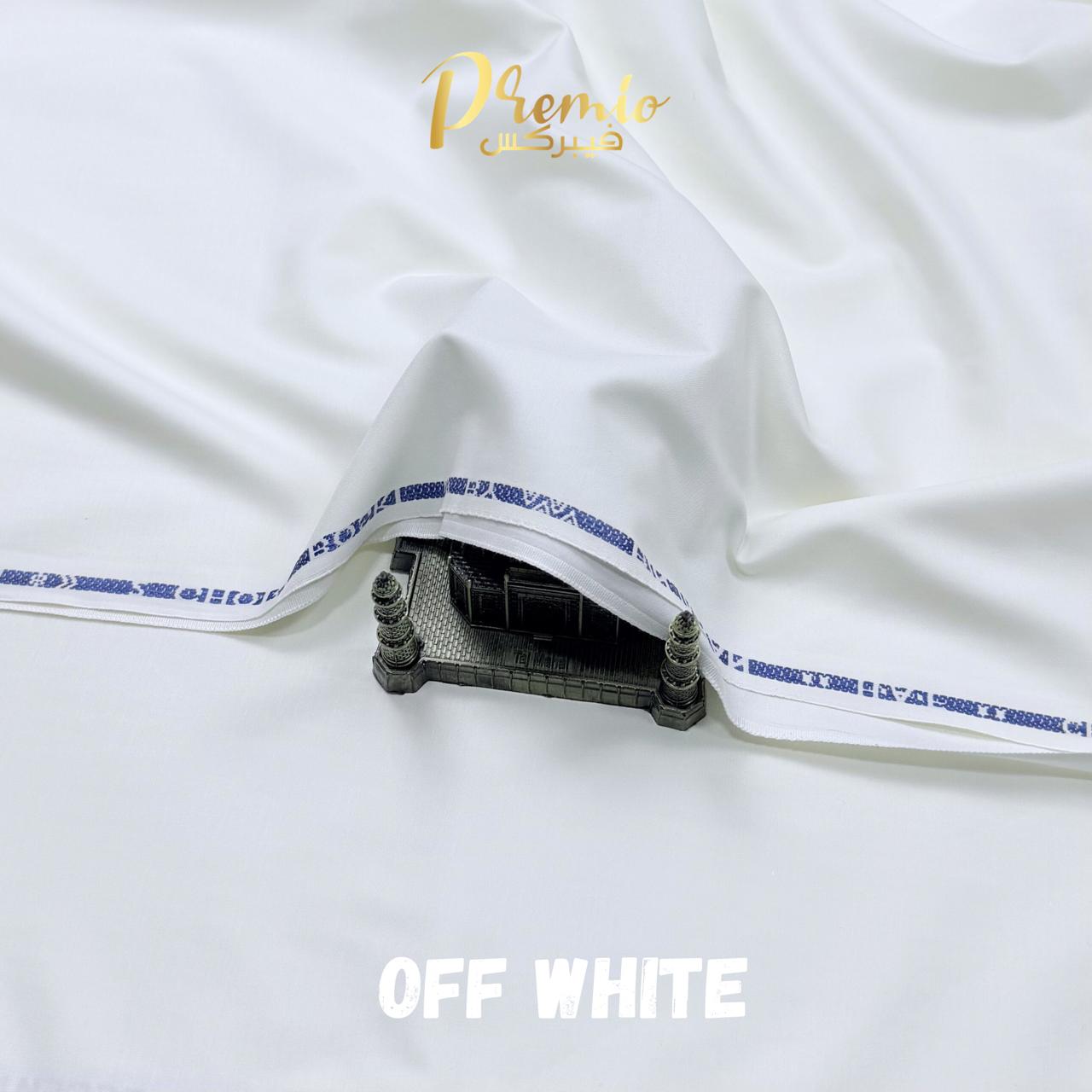 Premium Wash & Wear Bosky Finish - Off White
