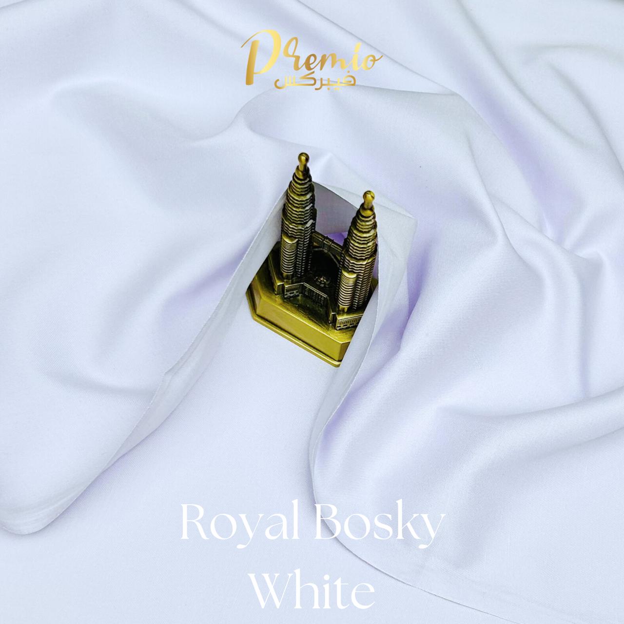 Premium Wash & Wear Bosky Finish - White