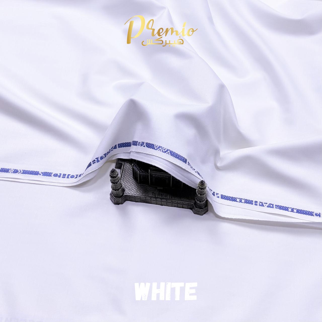 Premium Wash & Wear Bosky Finish - White