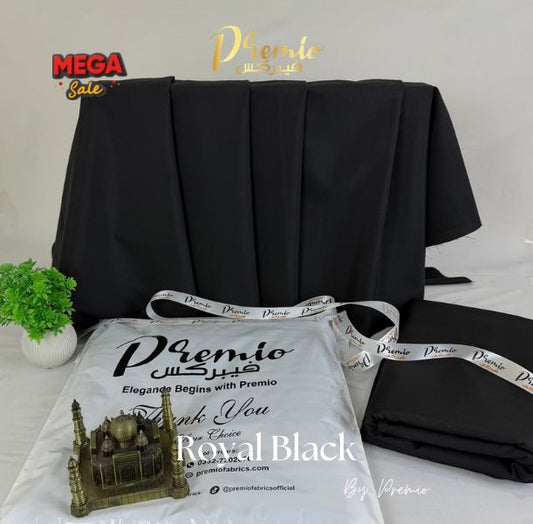 Premium Wash & Wear Bosky Finish - Black