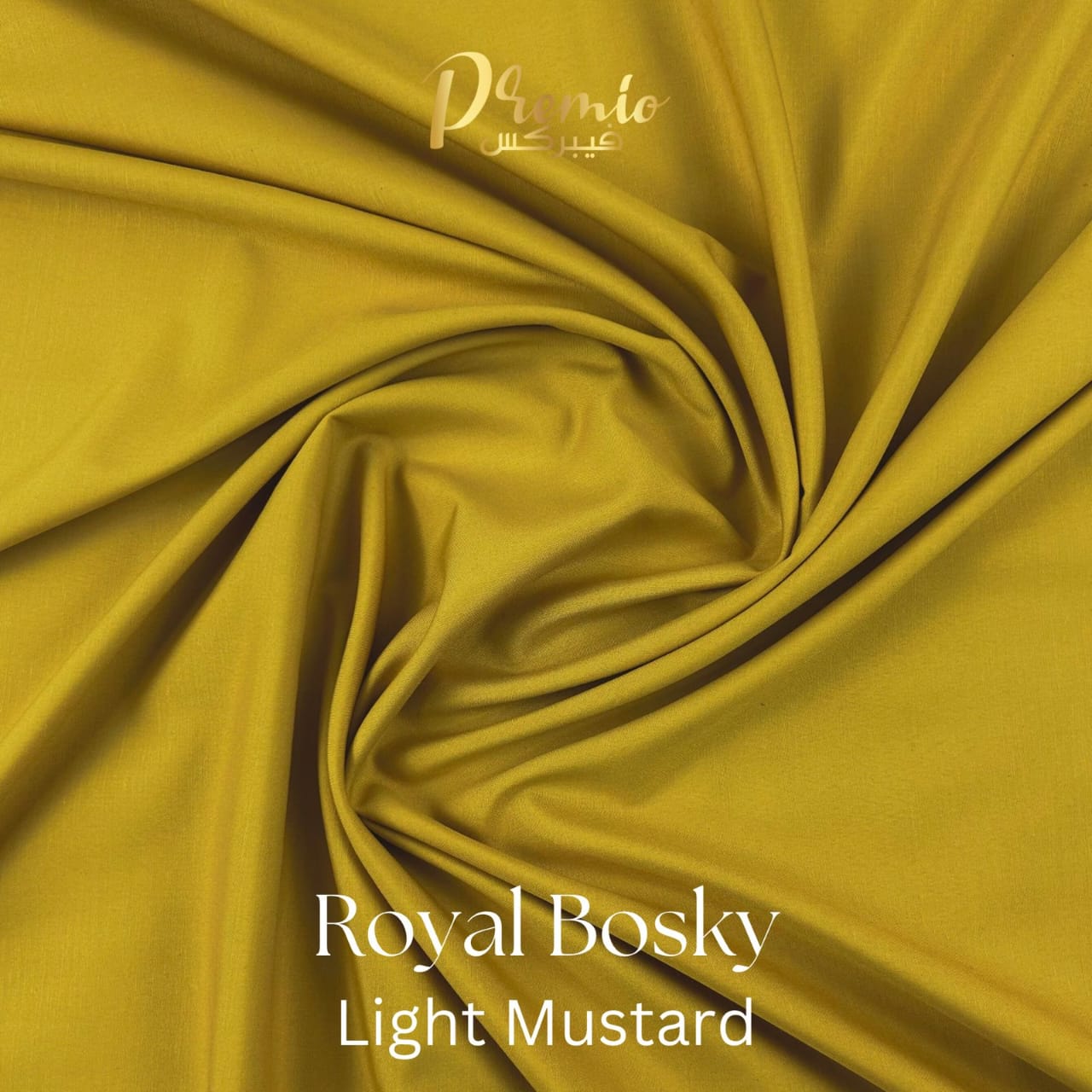 Premium Wash & Wear Bosky Finish - Light Mustard