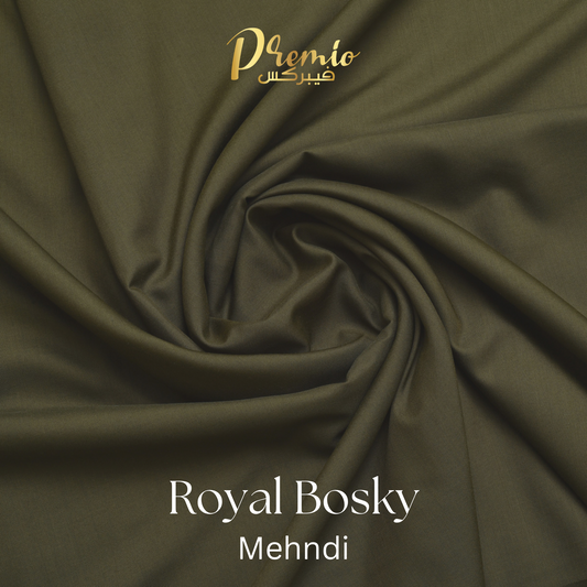 Premium Wash & Wear Bosky Finish - Mehndi