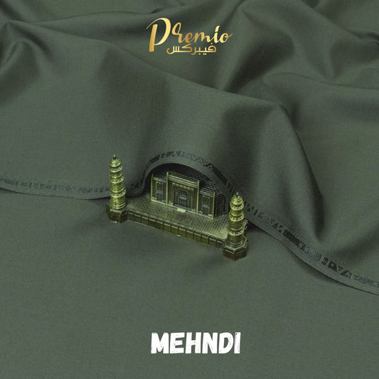 Premium Wash & Wear Bosky Finish - Mehndi