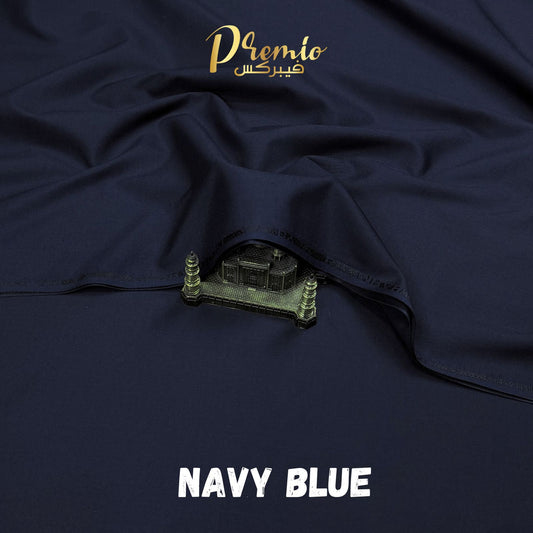 Premium Wash & Wear Bosky Finish - Navy Blue
