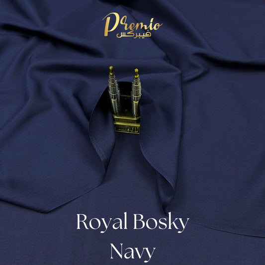 Premium Wash & Wear Bosky Finish - Navy
