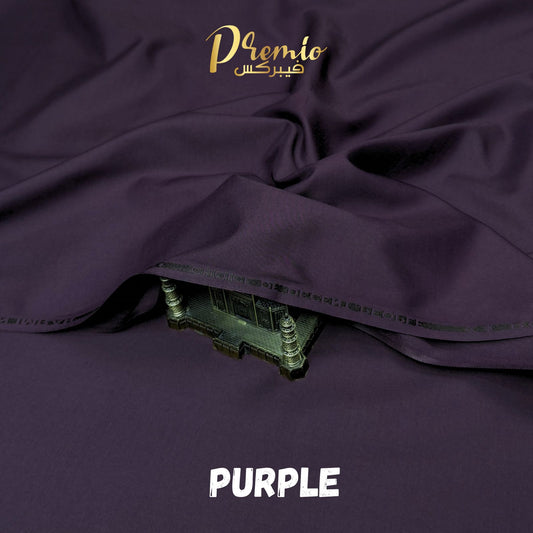 Premium Wash & Wear Bosky Finish - Purple