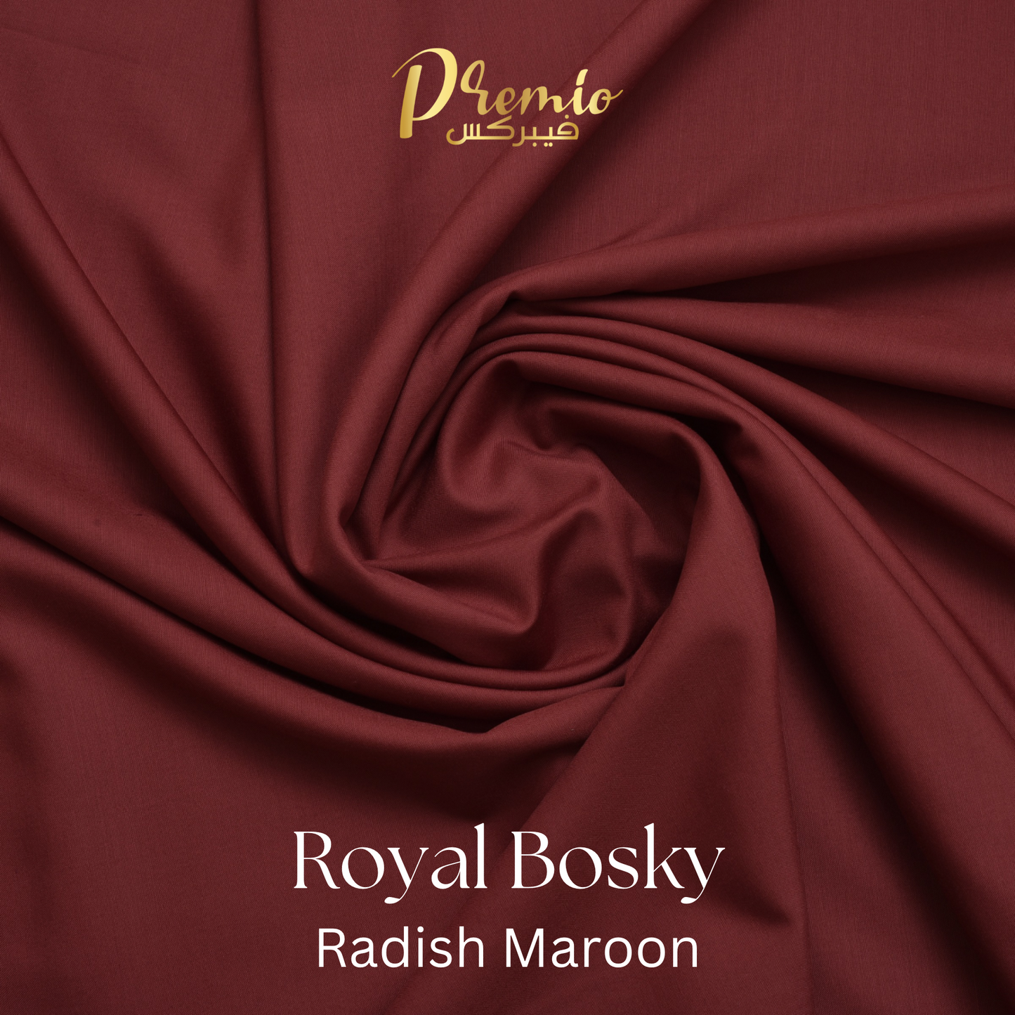 Premium Wash & Wear Bosky Finish - Radish Maroon
