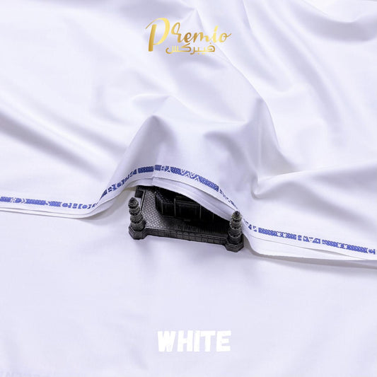 Premium Wash & Wear Bosky Finish - White