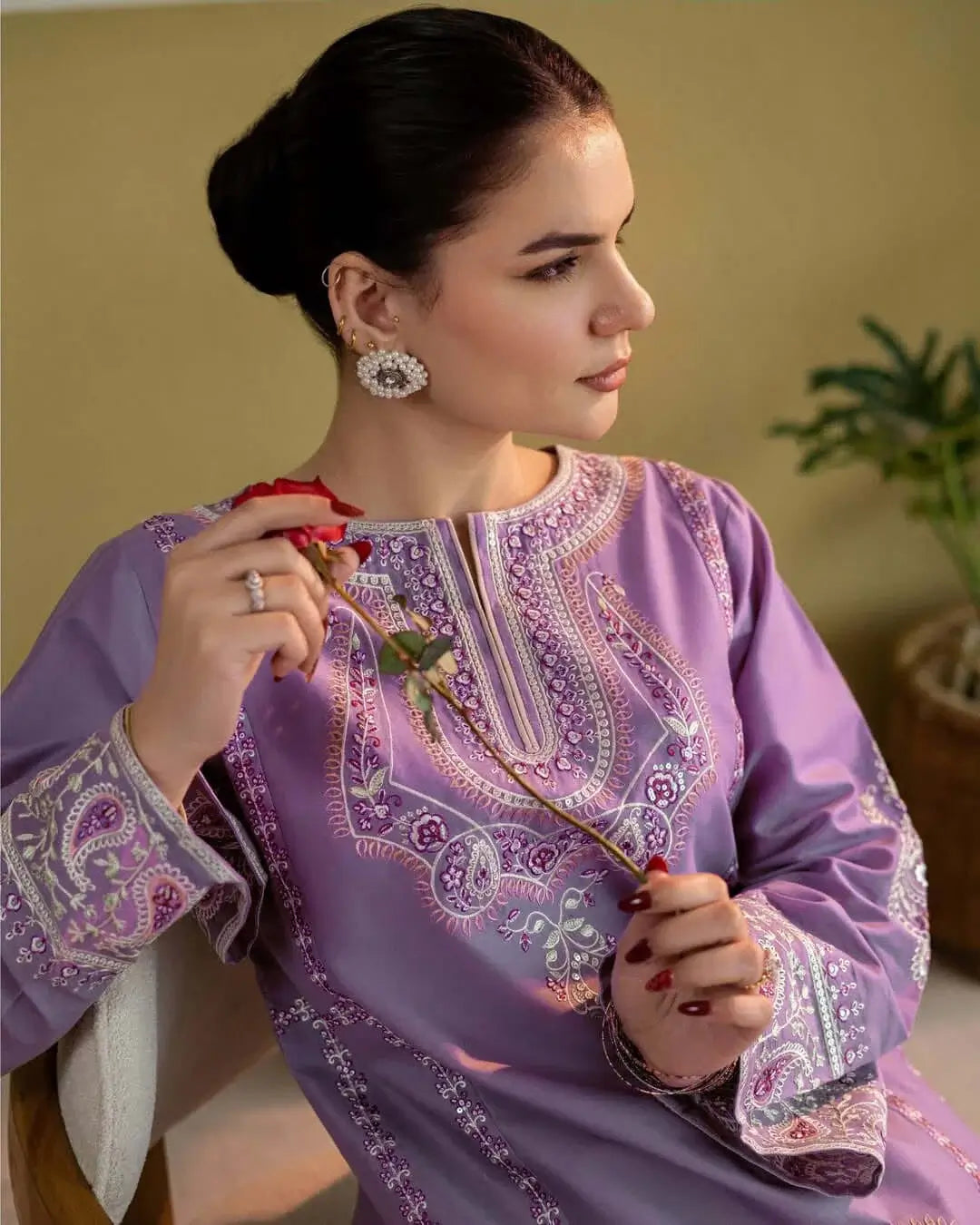 2 Piece Unstitched Heavy Embroidered Lawn Suit