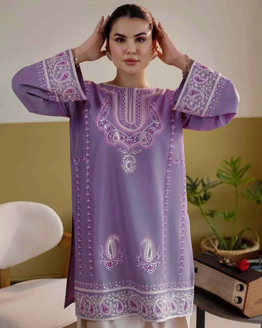 2 Piece Unstitched Heavy Embroidered Lawn Suit