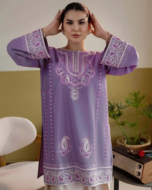 2 Piece Unstitched Heavy Embroidered Lawn Suit