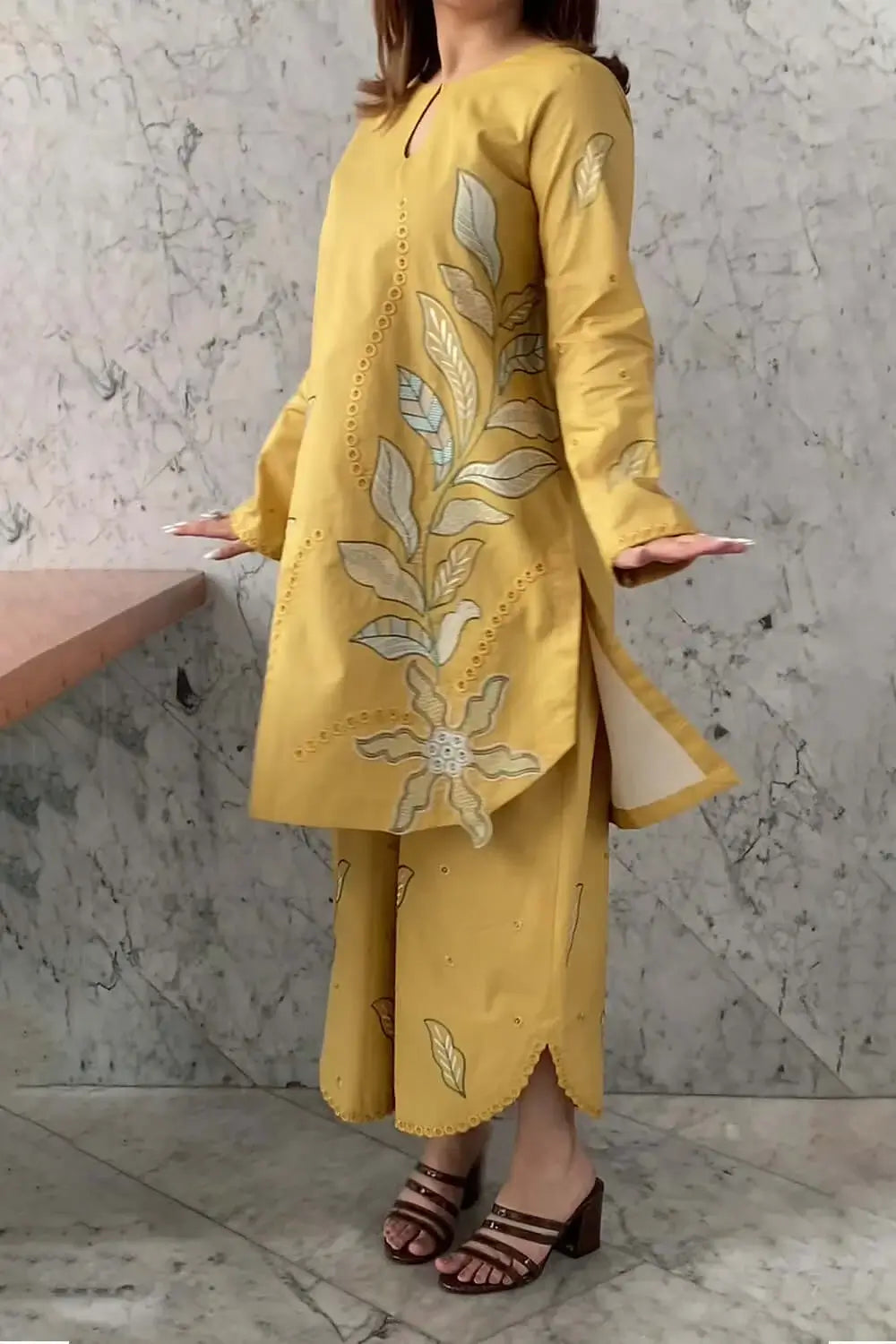 2 Piece Unstitched Heavy Embroidered Lawn Suit