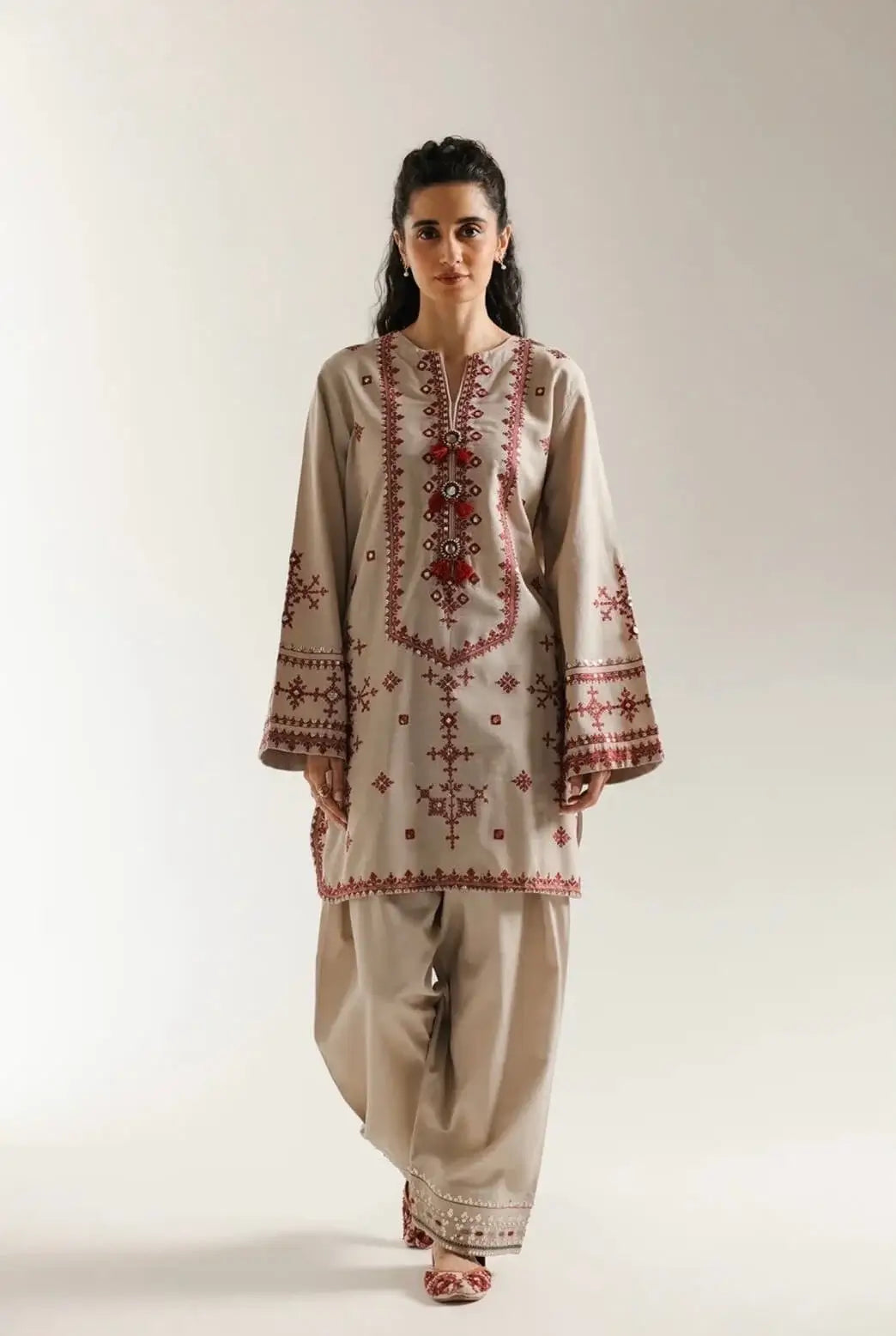 2 Piece Unstitched Heavy Embroidered Lawn Suit